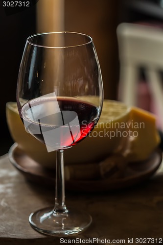 Image of Red wine in glass