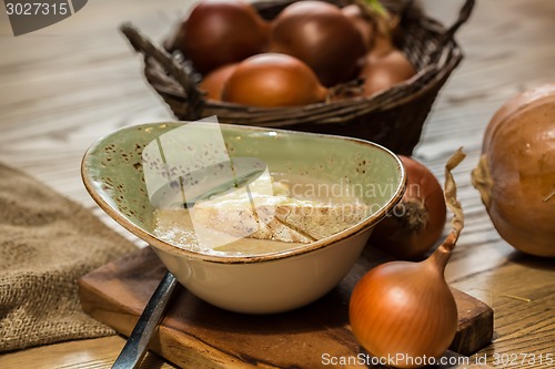 Image of french onion gratin soup