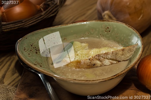 Image of french onion gratin soup