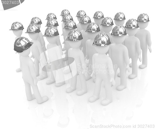 Image of 3d mans in a hard hat