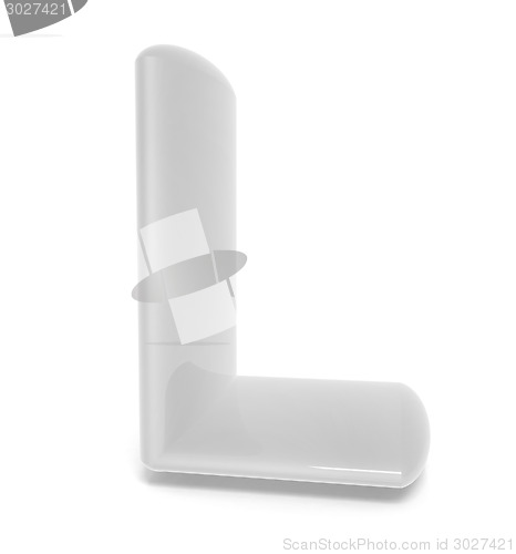 Image of Glossy alphabet. The letter "L"