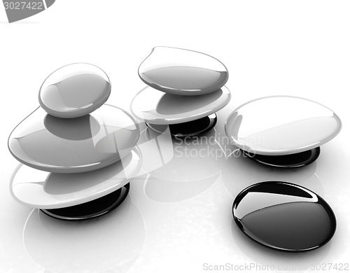 Image of Colorfull spa stones. 3d icon