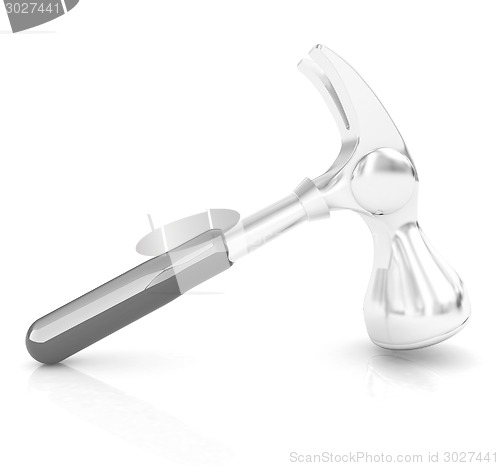 Image of Hammer on white background 