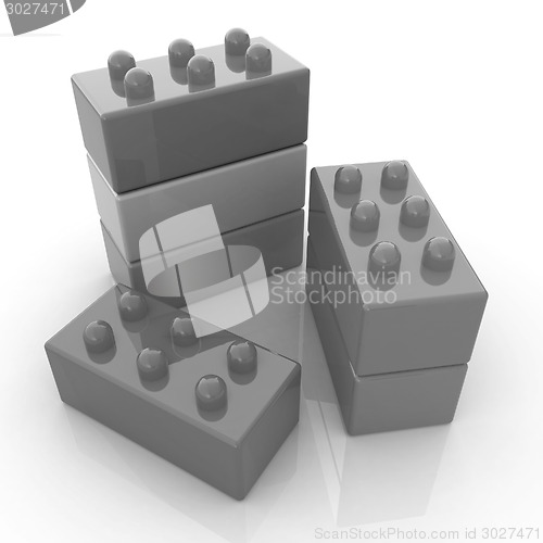 Image of Building blocks on white 