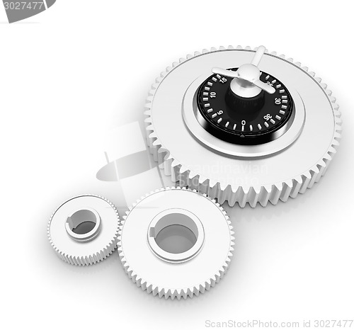 Image of gears with lock