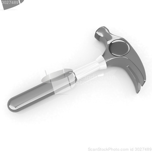 Image of Hammer on white background 