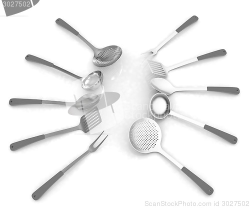 Image of cutlery on white background 