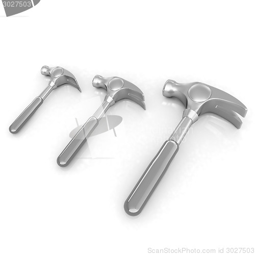 Image of Hammer on white background 