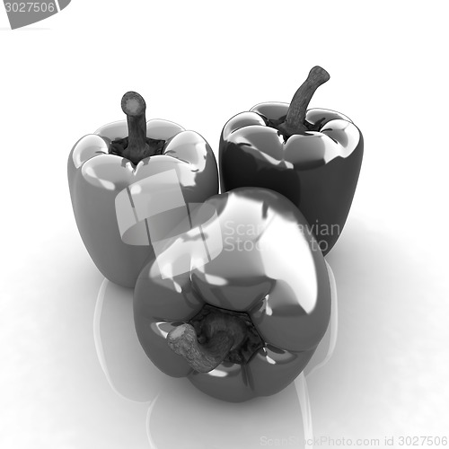 Image of sweet pepper on white background 
