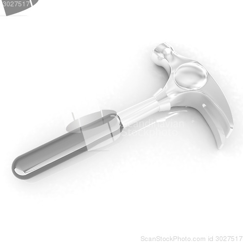 Image of Hammer on white background 