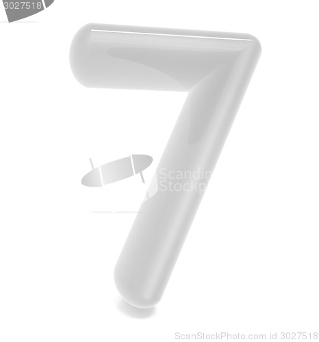 Image of Glossy 3d number "seven"