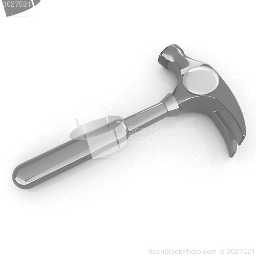 Image of Hammer on white background 