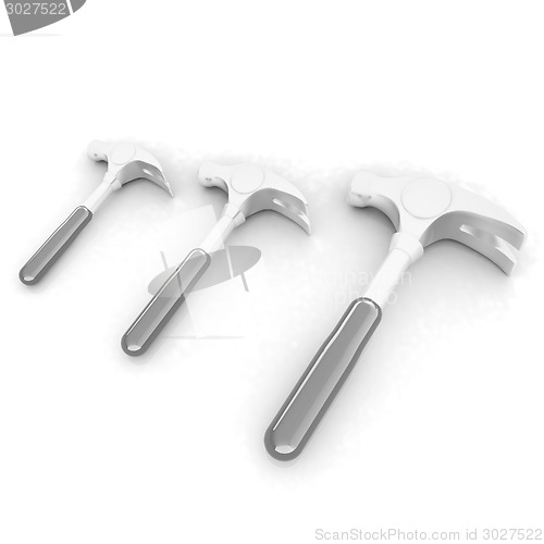 Image of Hammer on white background 