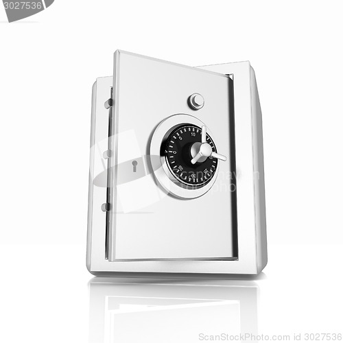 Image of Security metal safe with empty space inside 