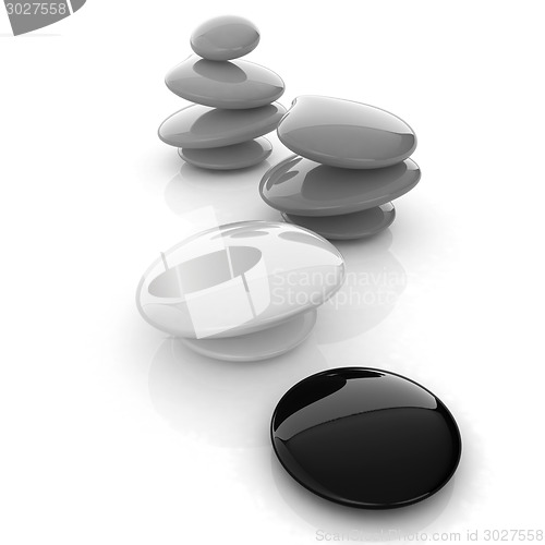 Image of Colorfull spa stones. 3d icon