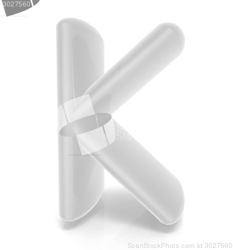 Image of Glossy alphabet. The letter "K"