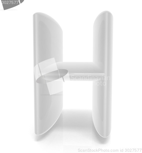 Image of Glossy alphabet. The letter "H"