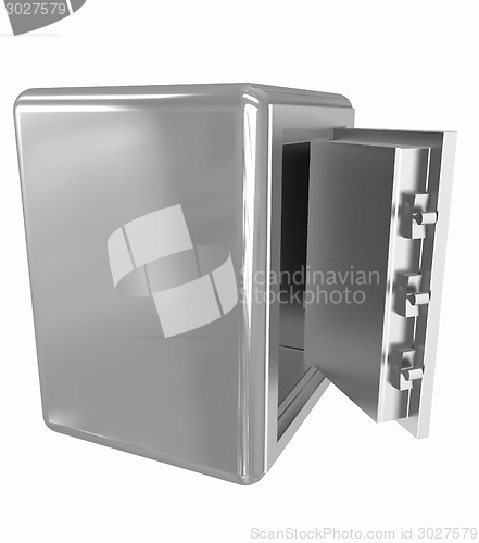 Image of Security metal safe with empty space inside 