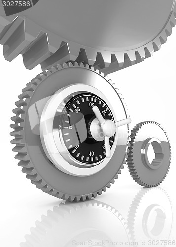 Image of gears with lock