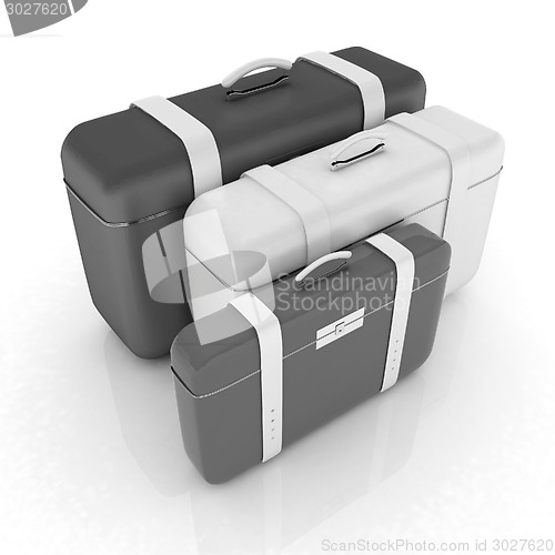 Image of travel bags on white 