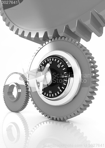 Image of gears with lock