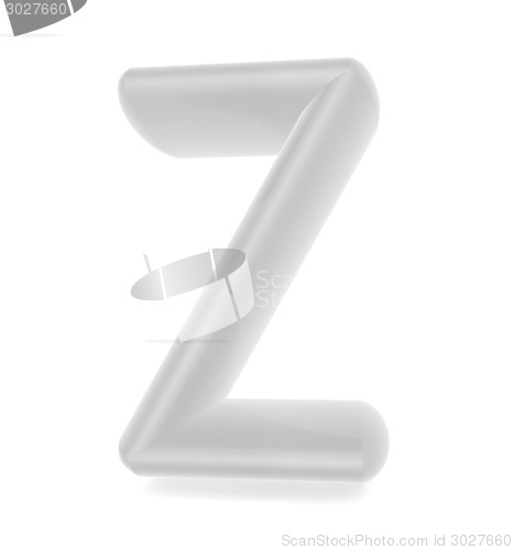 Image of Glossy alphabet. The letter "Z"