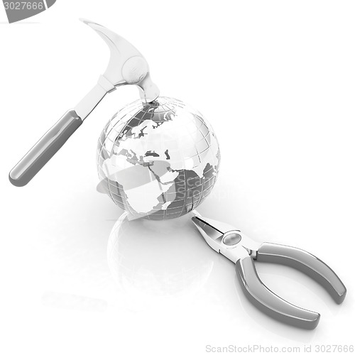 Image of pliers and hammer