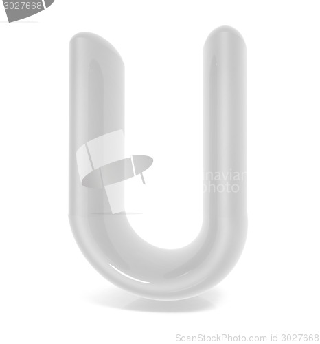 Image of Glossy alphabet. The letter "U"