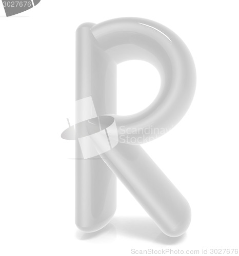 Image of Glossy alphabet. The letter "R"