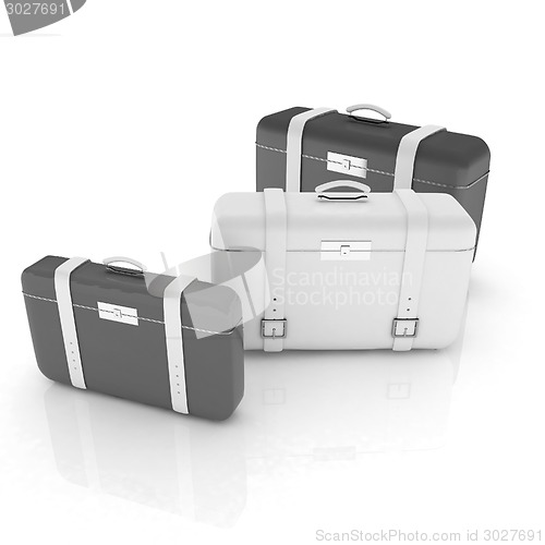 Image of travel bags on white 