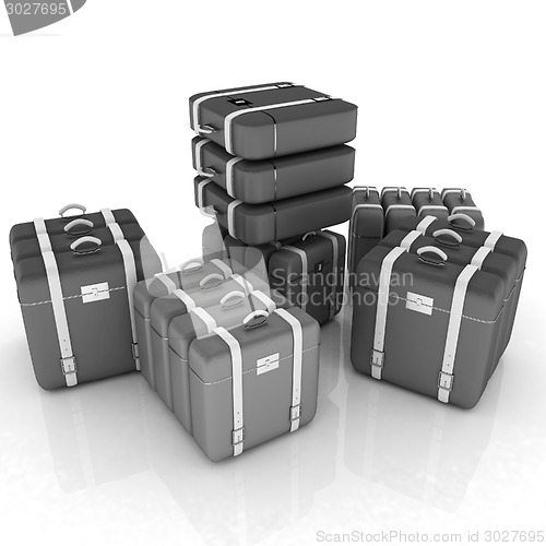 Image of travel bags on white 