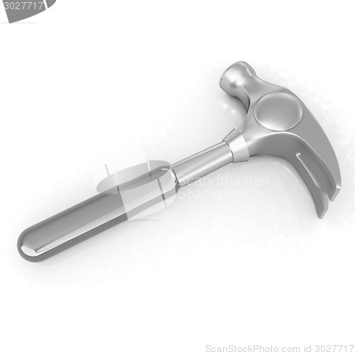 Image of Hammer on white background 