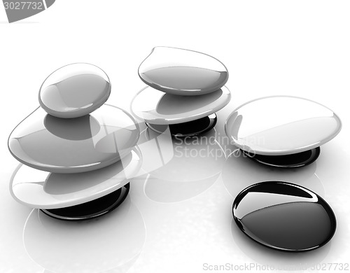 Image of Colorfull spa stones. 3d icon