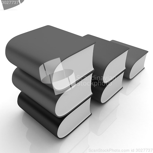 Image of Glossy Books Icon isolated on a white background