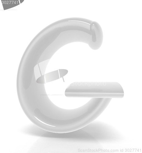 Image of Glossy alphabet. The letter "G"