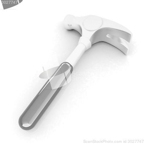 Image of Hammer on white background 