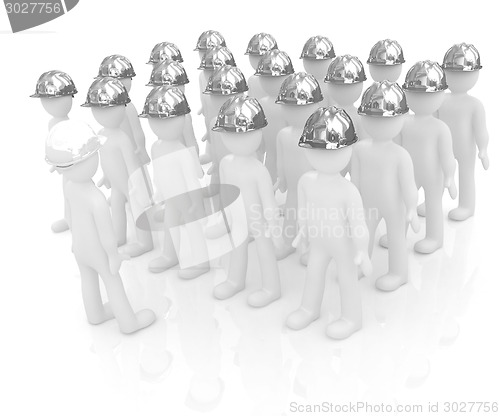 Image of 3d mans in a hard hat