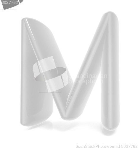 Image of Glossy alphabet. The letter "M"