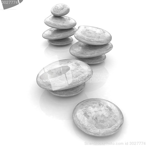 Image of Glossy spa stones. 3d icon 