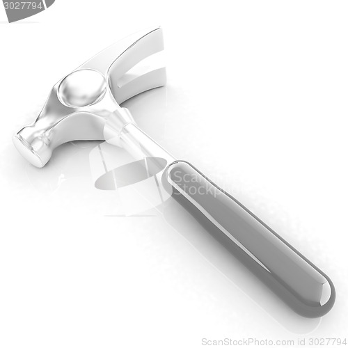 Image of Hammer on white background 