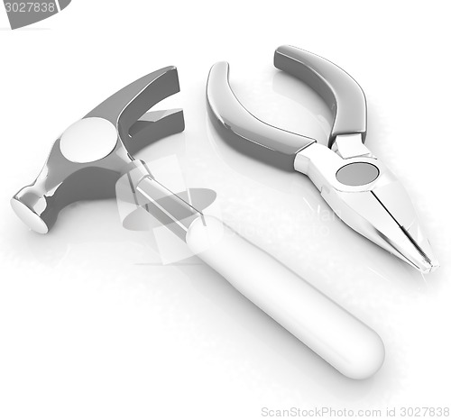 Image of pliers and hammer