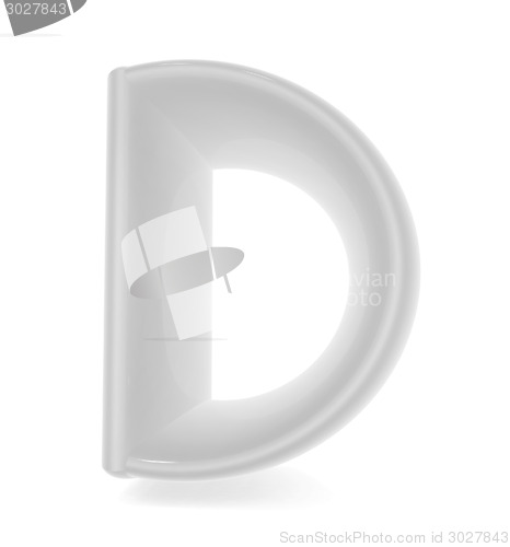 Image of Glossy alphabet. The letter "D"