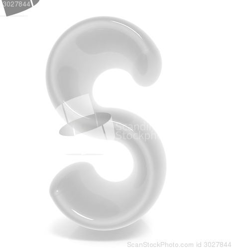 Image of Glossy alphabet. The letter "S"