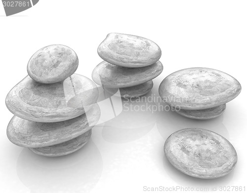 Image of Glossy spa stones. 3d icon 