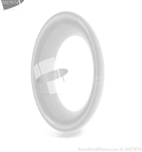 Image of Glossy 3d number "zero"