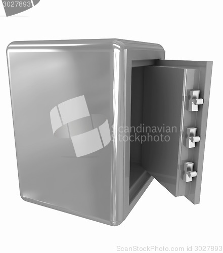 Image of Security metal safe with empty space inside 