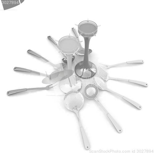 Image of cutlery on white background 