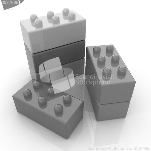 Image of Building blocks on white 