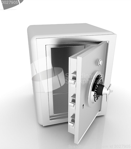 Image of Security metal safe with empty space inside 