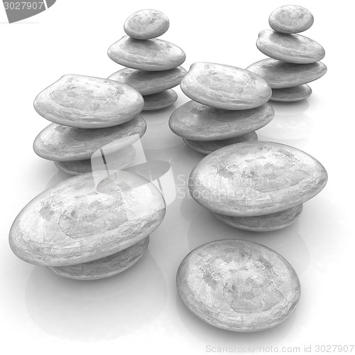 Image of Glossy spa stones. 3d icon 